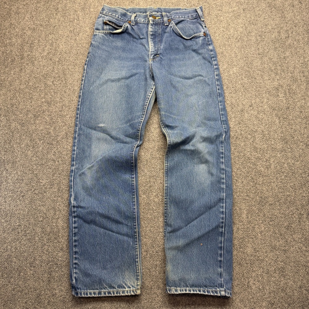 Vintage Lee Riders Jeans Mens 31x30 Made in USA Straight Leg Blue Denim Scovill